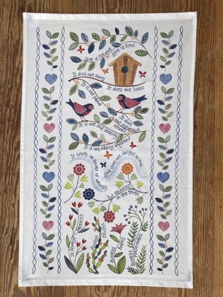 Hannah Dunnett Love is Patient Tea Towel