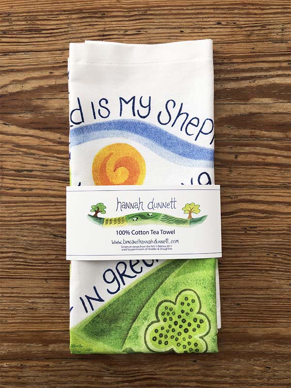 Hannah Dunnett The Lord is My Shepherd Tea Towel wrapped image
