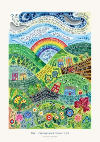 Hannah Dunnett His Compassions Never Fail greetings card and poster