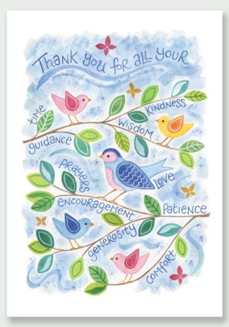 Hannah Dunnett Thank You Birds design Notecard