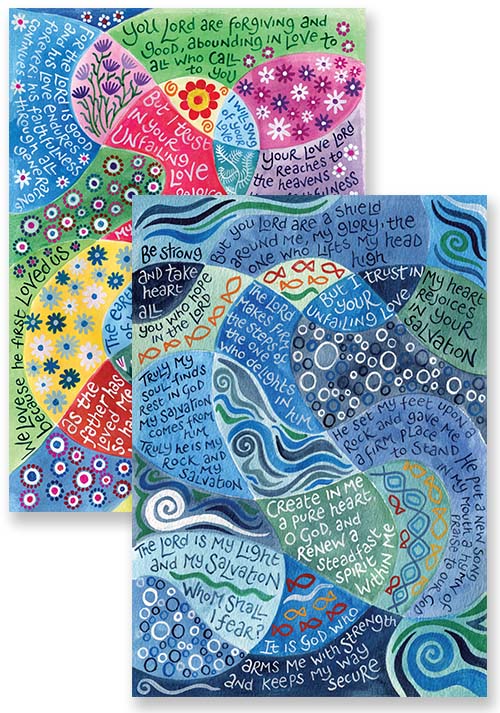 Hannah Dunnett He is My Rock and Perfect Love Notecards