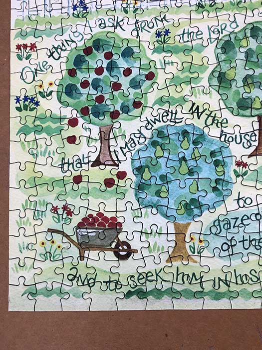 Hannah Dunnett Goodness and Love corner close up Jigsaw image