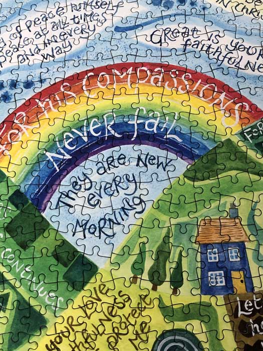 Hannah Dunnett His Compassions Never Fail Jigsaw close up image