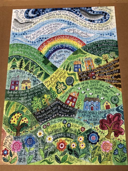 Hannah Dunnett His Compassions Never Fail completed Jigsaw