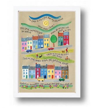 Hannah Dunnett Trust in Him A4 poster white framed