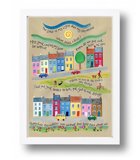Hannah Dunnett Trust in Him A4 poster white framed