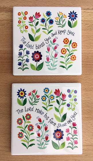 Hannah Dunnett Bless You and Keep You and Shine on You Coaster image