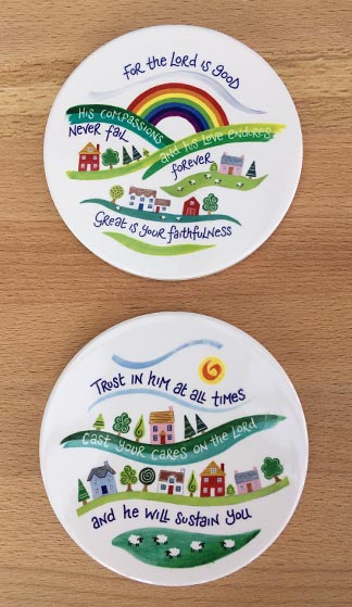 Hannah Dunnett His Compassions and Trust in Him Coaster image