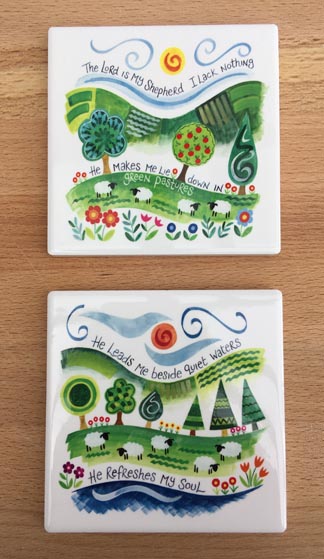 Hannah Dunnett The Lord is My Shepherd and He Refreshes My Soul Coaster image