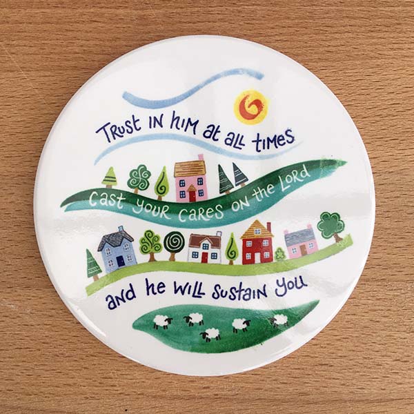 Hannah Dunnett Trust in Him Coaster image