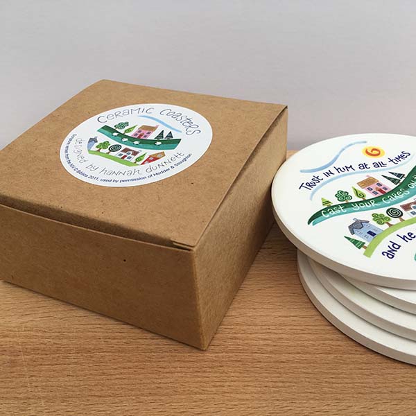 Hannah Dunnett Trust in Him coasters gift box image