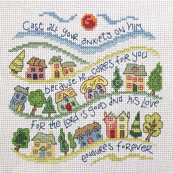 Hannah Dunnett He Cares For You Cross Stitch Kit