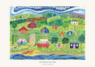 Hannah Dunnett He Restores My Soul greetings card and poster