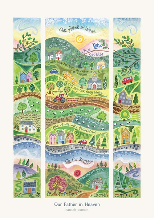 Hannah Dunnett Our Father in Heaven greetings card and poster
