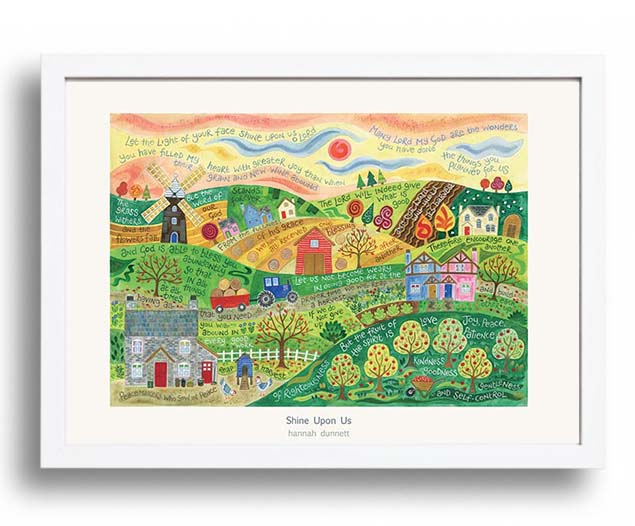Hannah Dunnett Shine Upon Us Poster white frame
