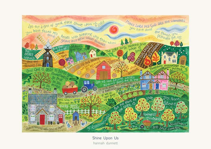 Hannah Dunnett Shine Upon Us greetings card and poster