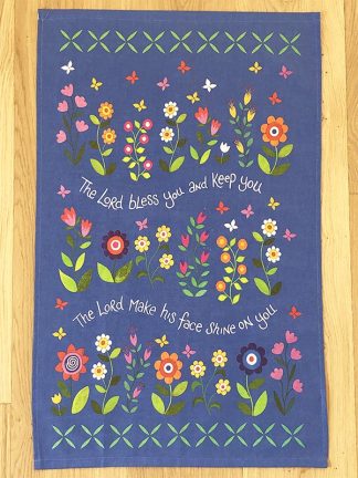 Hannah Dunnett Bless You and Keep You Tea Towel