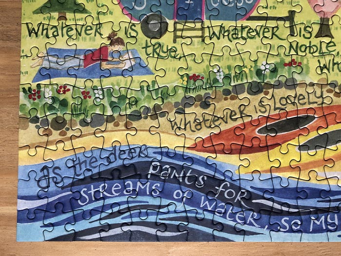 Hannah Dunnett He Restores My Soul Corner Close Up Jigsaw image
