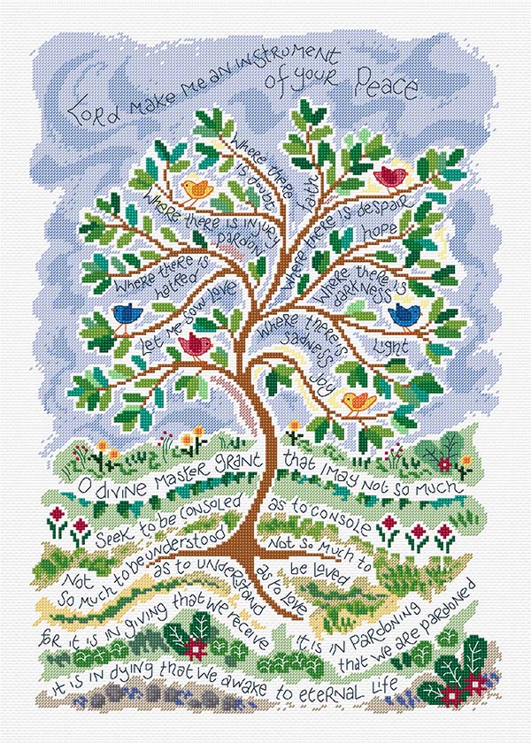 Hannah Dunnett An Instrument of Your Peace Cross Stitch Kit