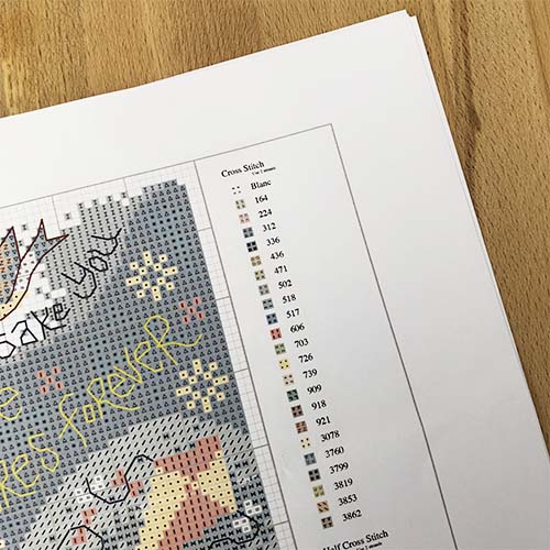 Hannah Dunnett New Baby Blue Cross Stitch Kit chart image