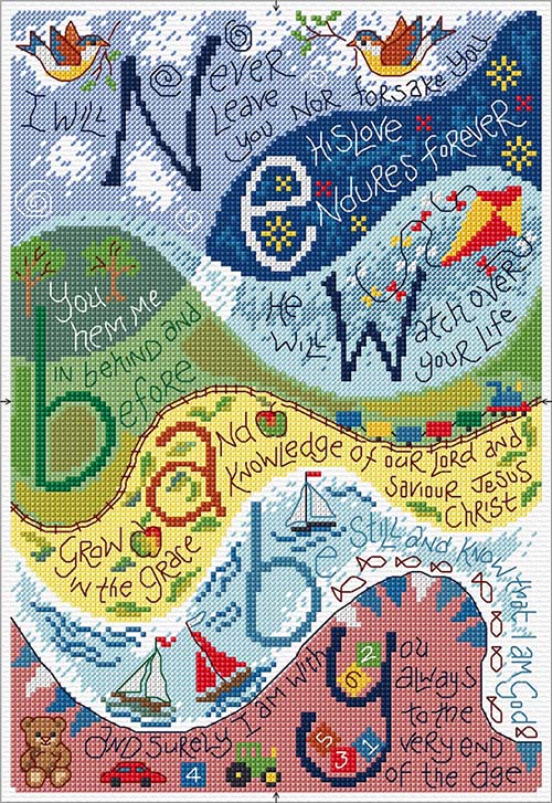 Hannah Dunnett New Baby Blue Cross Stitch Kit
