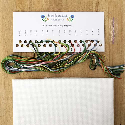 Hannah Dunnett The Lord is My Shepherd Cross Stitch Kit thread