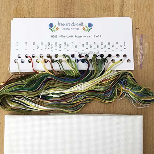 Hannah Dunnett The Lords Prayer Cross Stitch Kit thread
