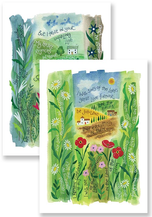Hannah Dunnett Abounding in Love and Your Unfailing Love Notecards