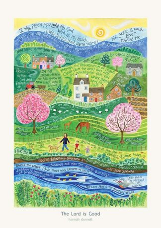 Hannah Dunnett The Lord is Good Greetings Card and Poster