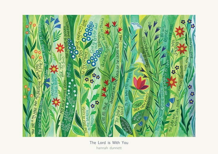 Hannah Dunnett The Lord is with You Greetings Card and Poster