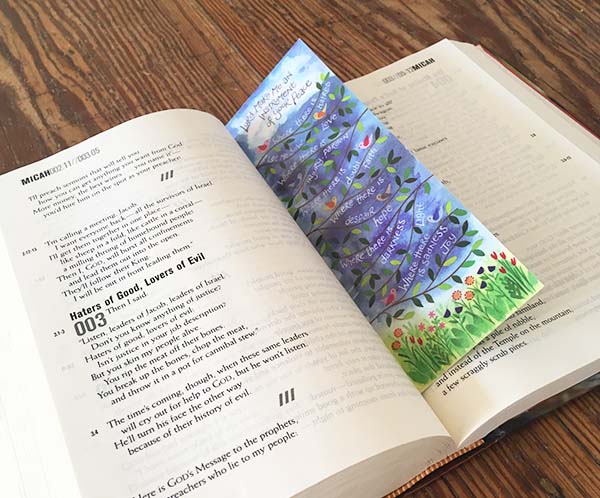Hannah Dunnett An Instrument of Your Peace bookmark on book image