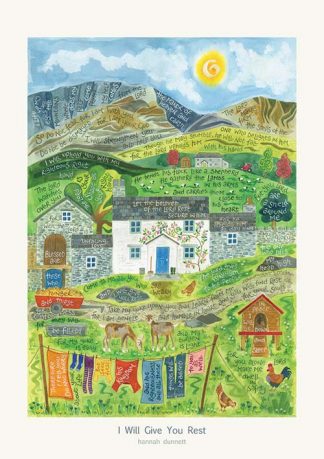 Hannah Dunnett I Will Give You Rest Greetings Card and Poster