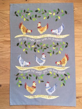 Hannah Dunnett Under His Wings Tea Towel