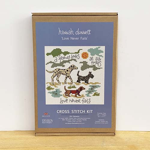 Hannah Dunnett Love Never Fails Cross Stitch Kit box image