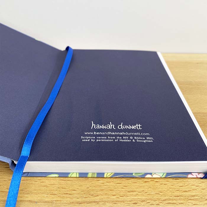 Hannah Dunnett Hope and a Future hardback journal inner cover image