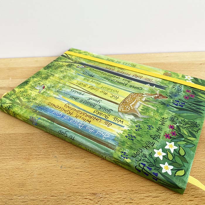 Hannah Dunnett Peace of God hardback journal on desk image