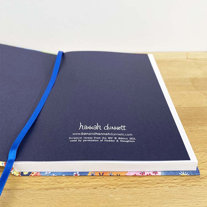 Hannah Dunnett Unfailing Love hardback journal inner cover image