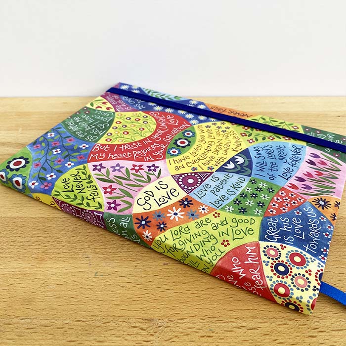 Hannah Dunnett Unfailing Love hardback journal on desk image