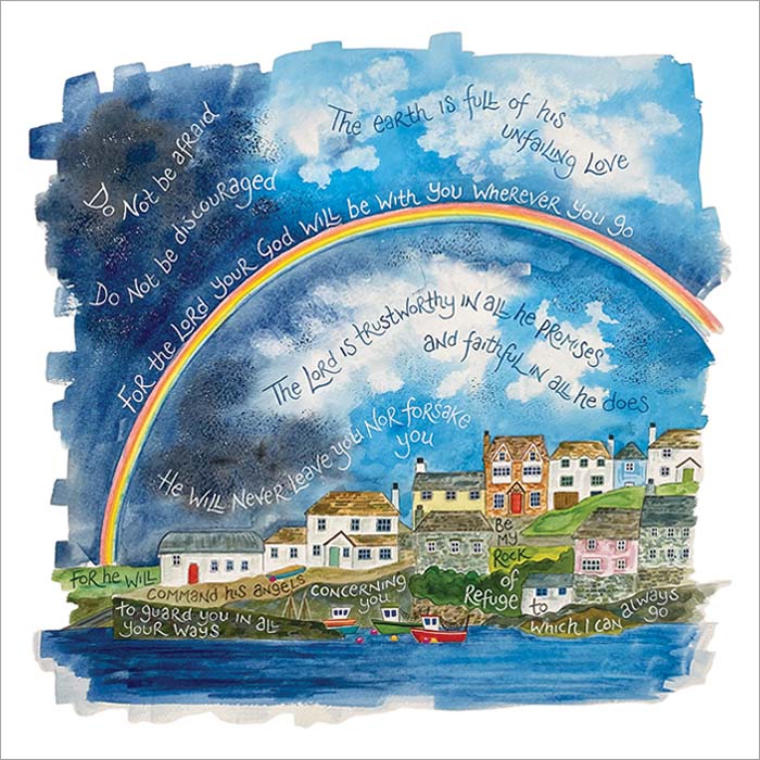Hannah Dunnett He is Faithful Square Greetings card and poster image