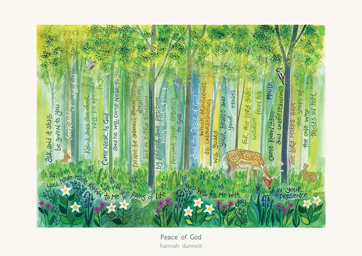Hannah Dunnett Peace of God greetings card and poster
