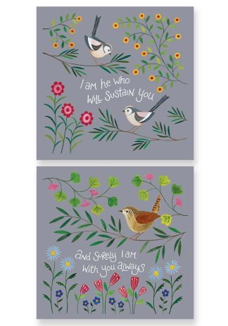 Hannah Dunnett And Surely I am With You Always and I am He who will Sustain You square notecards