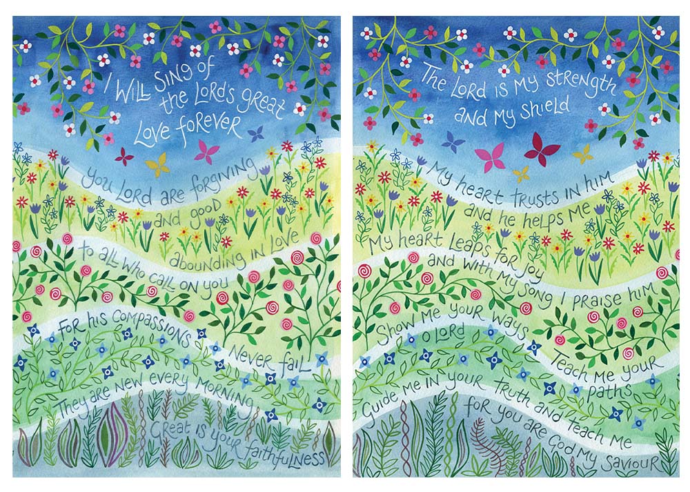 Hannah Dunnett My Strength and My Shield and The Lords Great Love Notecards