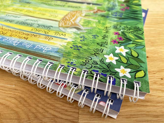 Hannah Dunnett Peace of God notebook super closeup image
