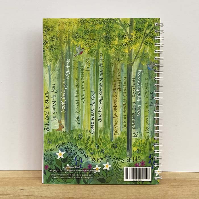 Hannah Dunnett Peace of God notebook updated design back cover