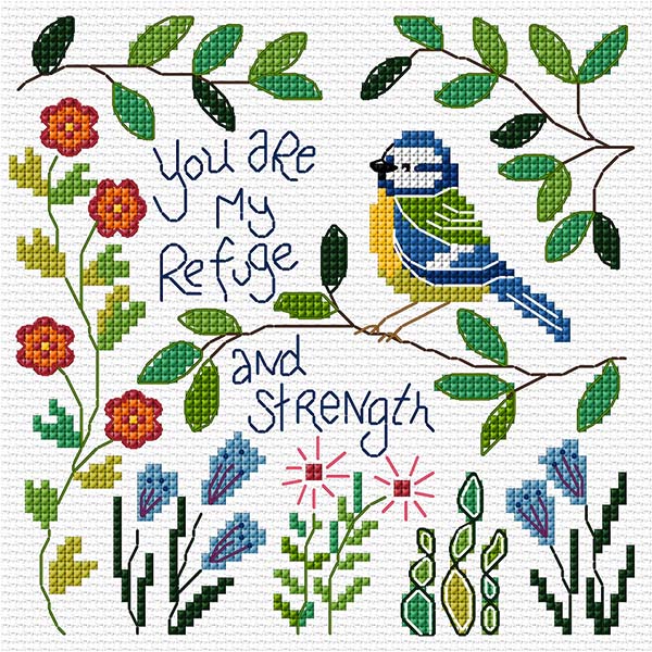 Hannah Dunnett You are my refuge and strength Cross Stitch Kit