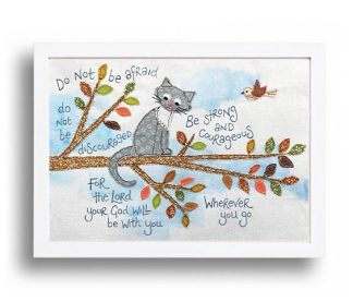 Hannah Dunnett Do Not Be Afraid A4 poster white framed