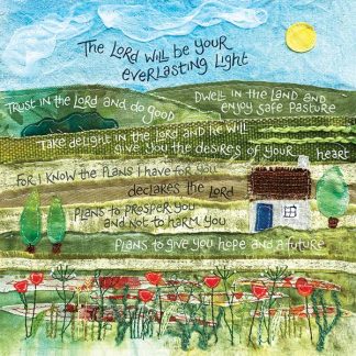 Hannah Dunnett Everlasting Light textile greetings card and poster
