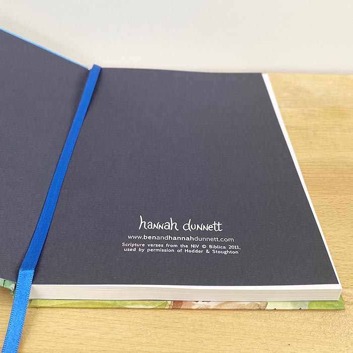 Hannah Dunnett Our Father in Heaven hardback journal inner cover image