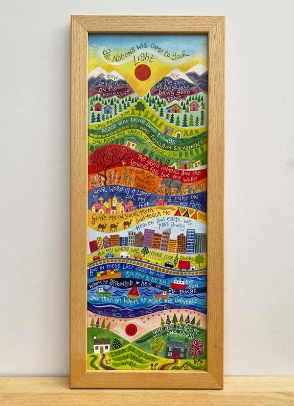 Hannah Dunnett A Lamp for My Feet Slimline Print framed updated