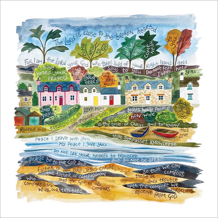 Hannah Dunnett Father of Compassion square card and poster